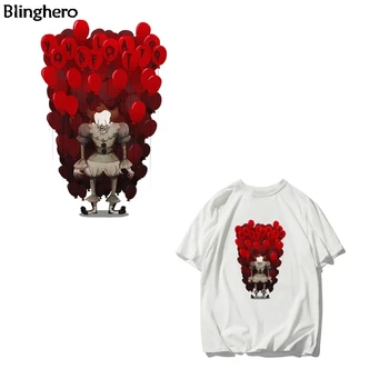 

20pcs/lot Blinghero Ghost Heat Transfer Patch Horror Clown Thermal Patch Cool Iron-on Patch Stylish Clothing Accessory BH0377