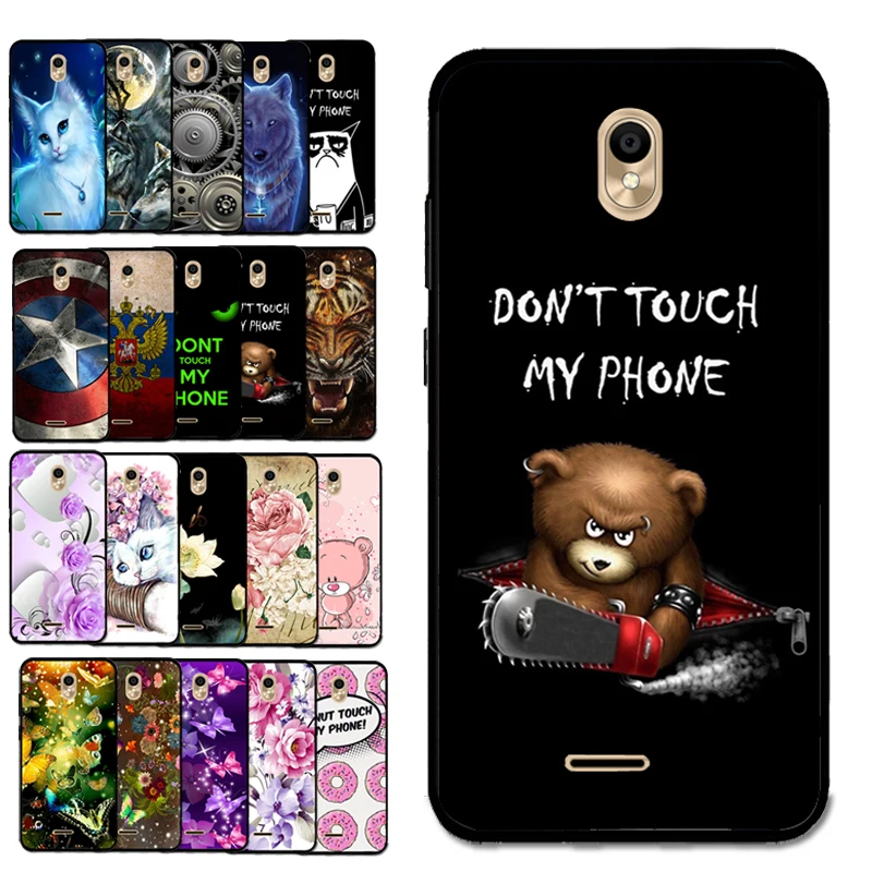 For BQ 5302 G Don't Touch Individuality Bear Cartoon Print Case Cover for BQ-5302G VELVET 2 TPU Cases | Мобильные телефоны и