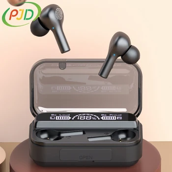 

Bluetooth 5.0 Headset TWS Wireless Earphones Mini Earbuds 9D Stereo Headphones Mini Earbuds IPX5 Waterproof 3 LED Real Display