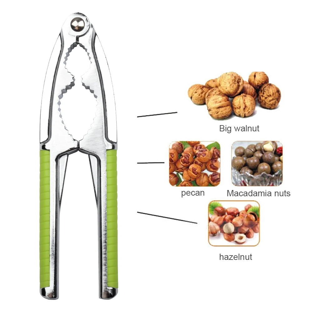 

Multifunction Kitchen Tools Practical Supplies Silver Walnut Cracker Nuts Clip Nutcracker Alloy Accessories For Kitchen Tools