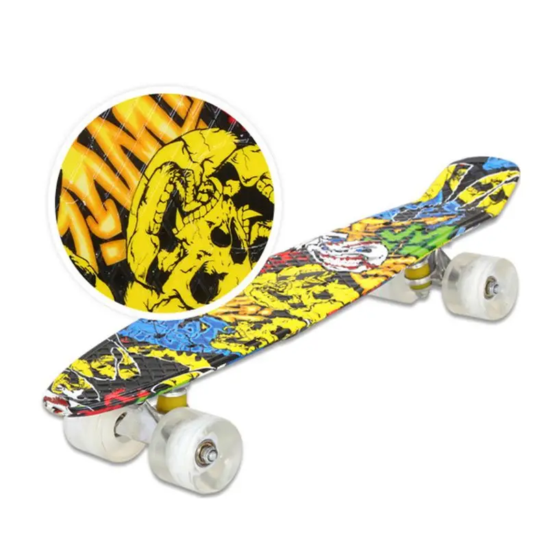 Мини Ретро 2" скейтборд пластиковый 4 колеса скейтборд доска лонгборд Straat Спорт на открытом воздухе