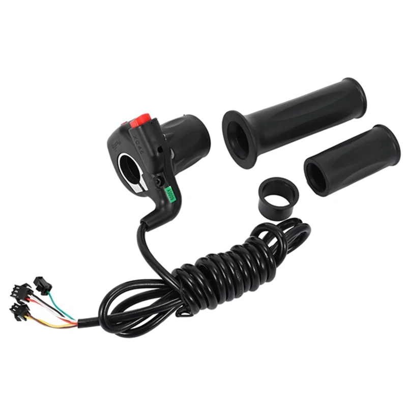 

24/36/48V Electric Bike Throttle Turn Modified Speed Control Handle Bar Throttle Turn Self-locking Parts With Battery Indicator