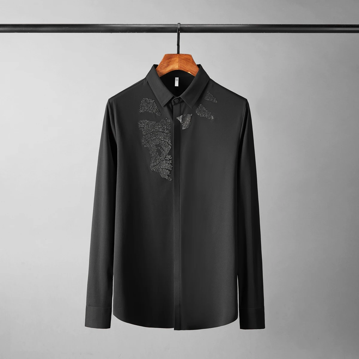 Роскошное хлопковое мужское Повседневное платье с длинным рукавом и