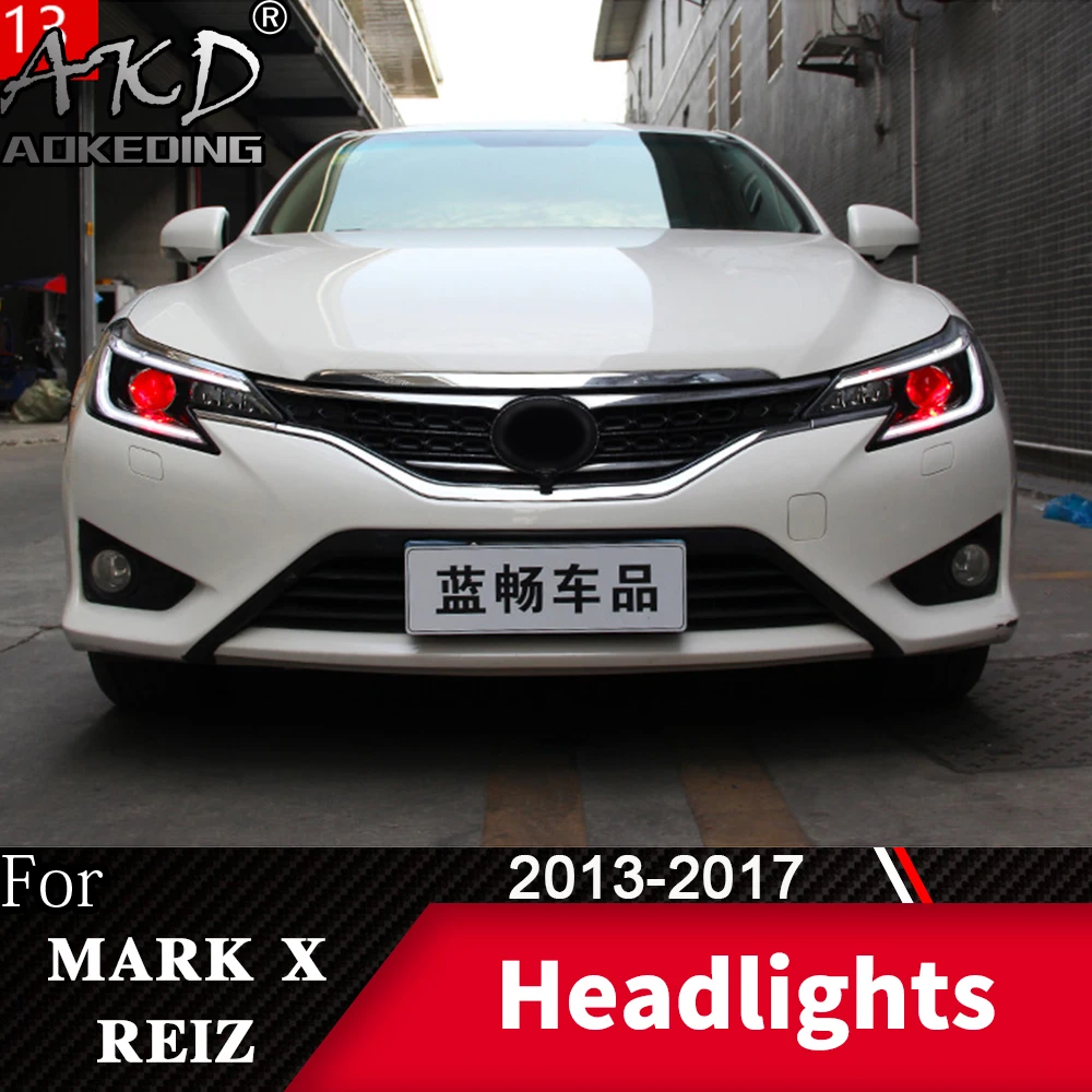 Фара для автомобиля Toyota Mark X 2013-, новинка, рейз, головной светильник s, противотуманный светильник, дневной ходовой светильник, DRL H7, светодиодный Биксеноновая лампа, автомобильные аксессуары