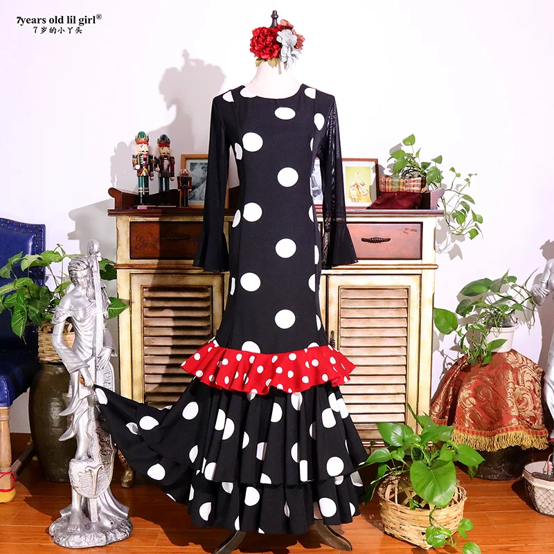 Vestido de baile español, falda de práctica Flamenco, ropa de mujer ENE04 - AliExpress Novedad y uso especial