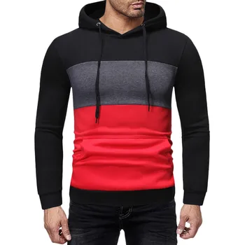 

Dropshipping Men Autum Winter Long Sleeve Hooded Sweatshirt Patchwork Outwear Tops Blouse Casual Dress Women Korea style
