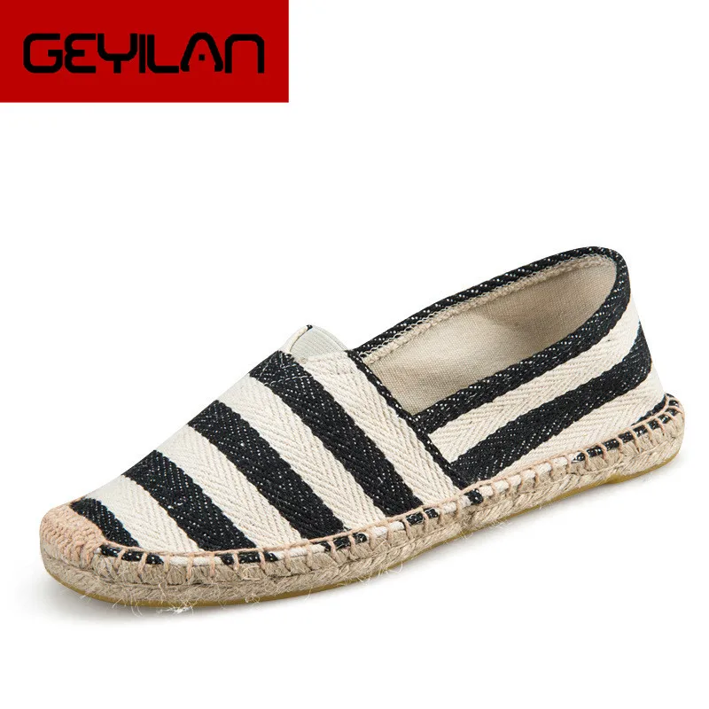 

Mens Espadrilles Men Patchwork Slip On Summer Shoes Men Loafers Breathable Canvas Men Shoes Fashion Jute Wrapped b90