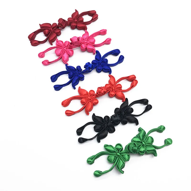 

1pairs Handmade Cloth Butterfly Buttons Chinese Frog Closures Fastener Knot Buttons DIY Cheongsam Tang Suit Decorative Accessory