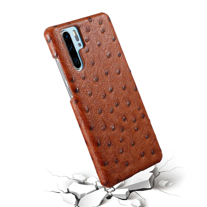 BestNull первый слой воловьей кожи страуса шаблон задняя крышка чехол для huawei P30 pro смартфон