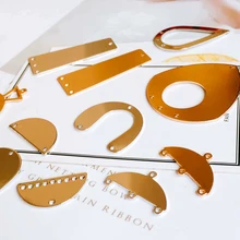 Белый K позолоченный простой срез серьги подвеска Подвески компоненты ювелирных изделий Diy ручной работы материал 6 шт