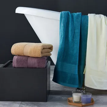 

1pc 70*140cm bath towel solid milky white beach towel 100%long-staple cotton blue shower towels for bathroom hotel home textile