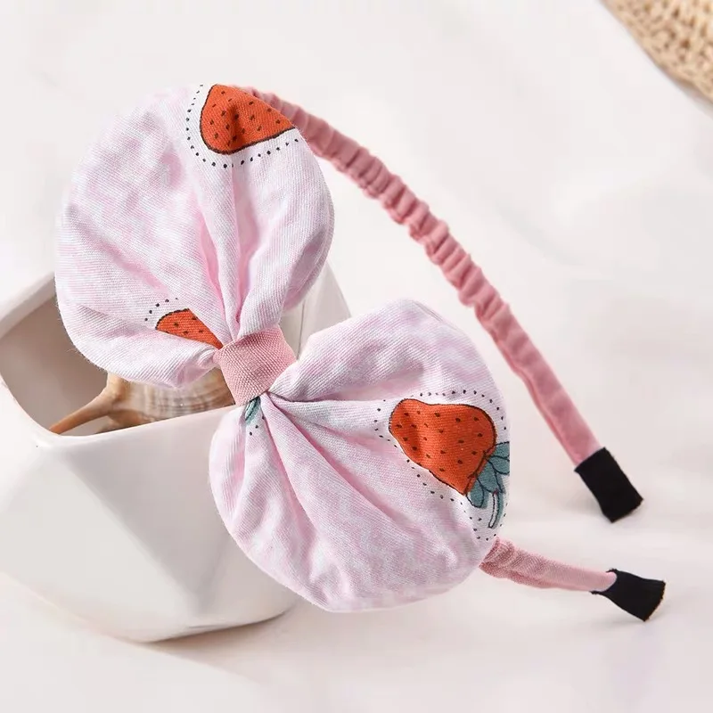 M MISM Flowers Cloth Bow-knot Hair Band For Children Girls Bow-knot Hair Accessories Fashion Kawaii Solid Headband