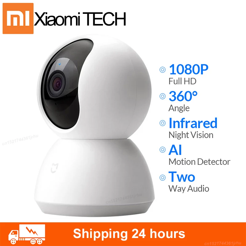 IP-камера Xiaomi Mijia 1080P беспроводная с углом обзора 360 градусов | Электроника