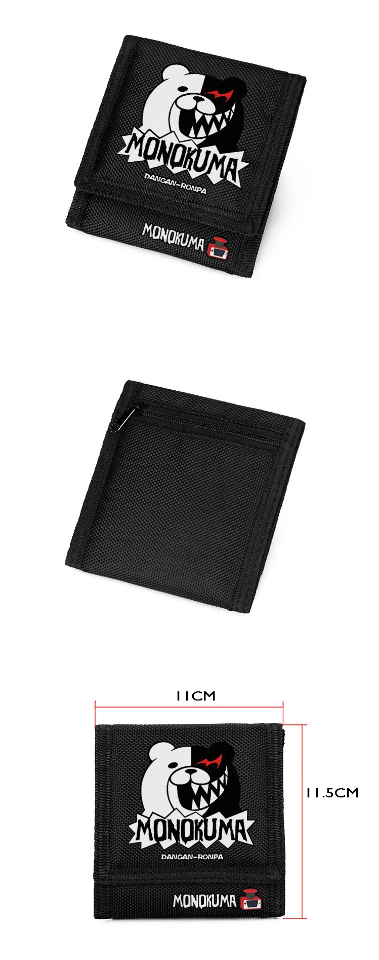 Short Black Carteira Danganronpa Trigger Happy Havoc Wallet