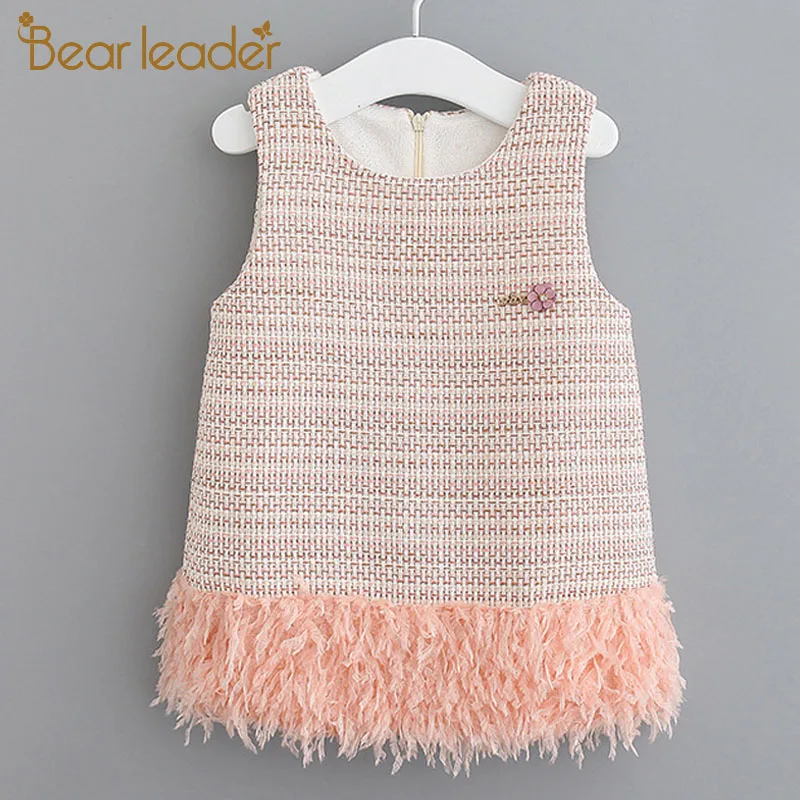 Bear leader/платье для девочек новые брендовые весенние детские милые платья для девочек милые костюмы с драпировкой костюм с цветочным рисунком детская одежда без рукавов на возраст от 2 до 6 лет