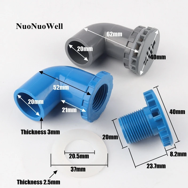 1 шт. 20 мм ПВХ Разъемы высокого качества аквариумный аквариум локоть дренажные соединения для аквариумных животных резервуар для воды гнездо Трубное соединение DIY Инструменты