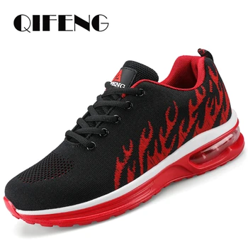 

Men Casual Shoes Mesh Sport Shoe Air Cushion Footwear Autumn Male Light Weight Breatheable Fashion Sneakers Summer Flame Shoes
