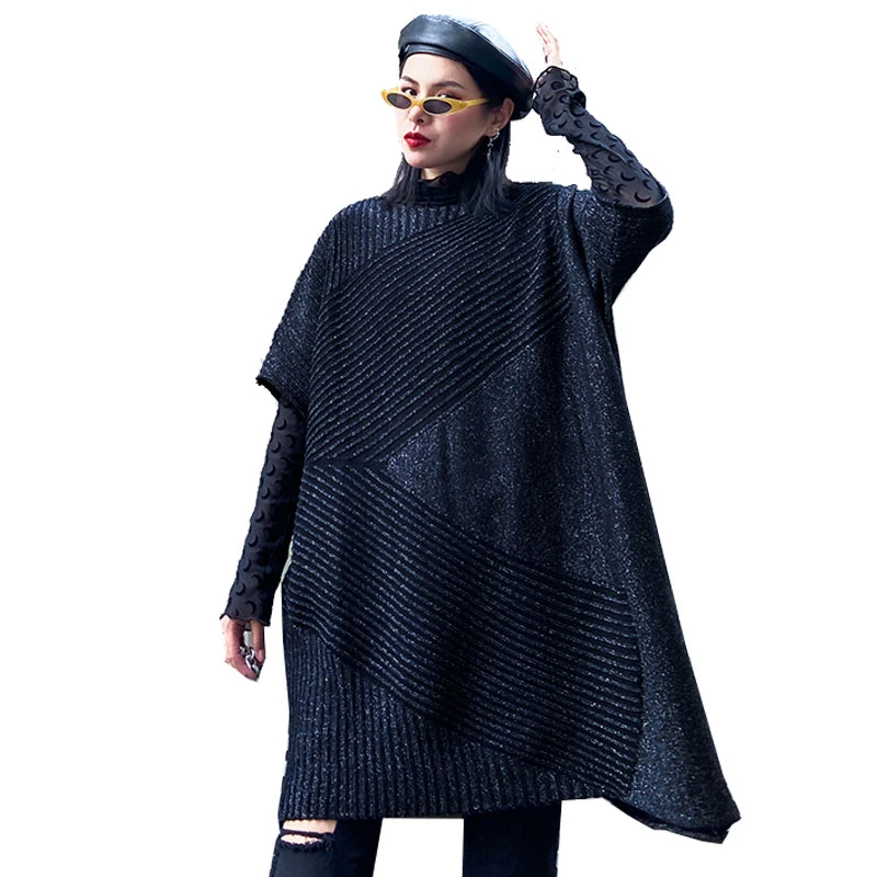 QING MO Black Red Women Spring Shirt 2020 Casual Solid Female Flash Silk Knitted Oversized ZQY2709 |