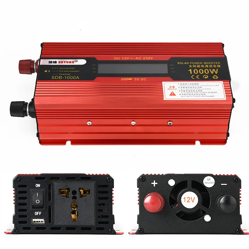

12V/24V to AC 220V 2000W Car Inverter Voltage Transformer Modified Sine Wave Rechargeable Power Inverter Converter with LED Disp