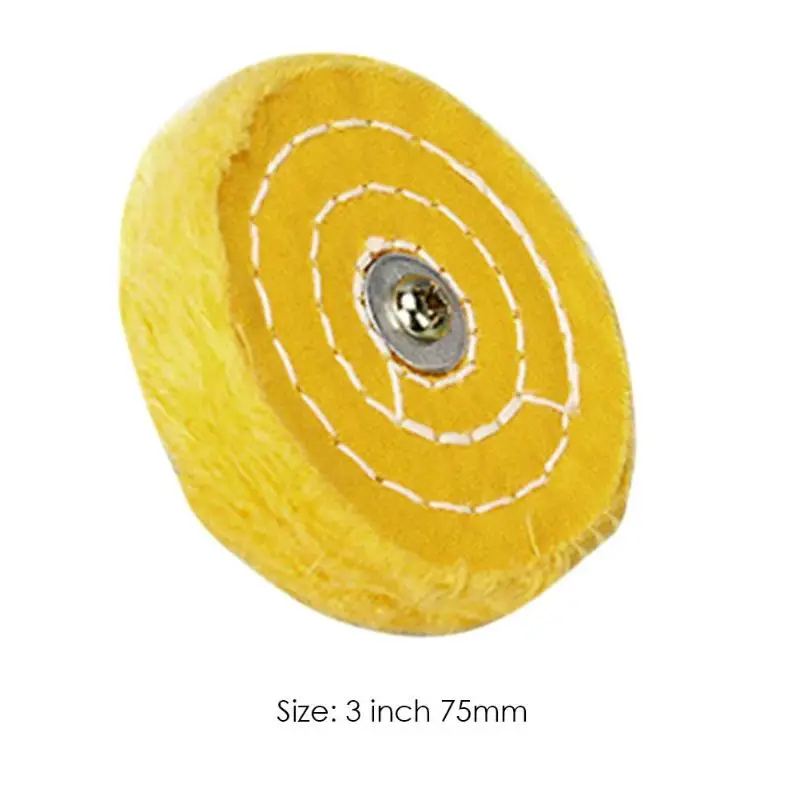 3in B Yellow Тканевая Полировочная Швабра шлифовальный станок для Дерева Шлифовальный и Полировочный абразивный инструмент для металлических украшений деревянная посуда - Цвет: 3in B Yellow