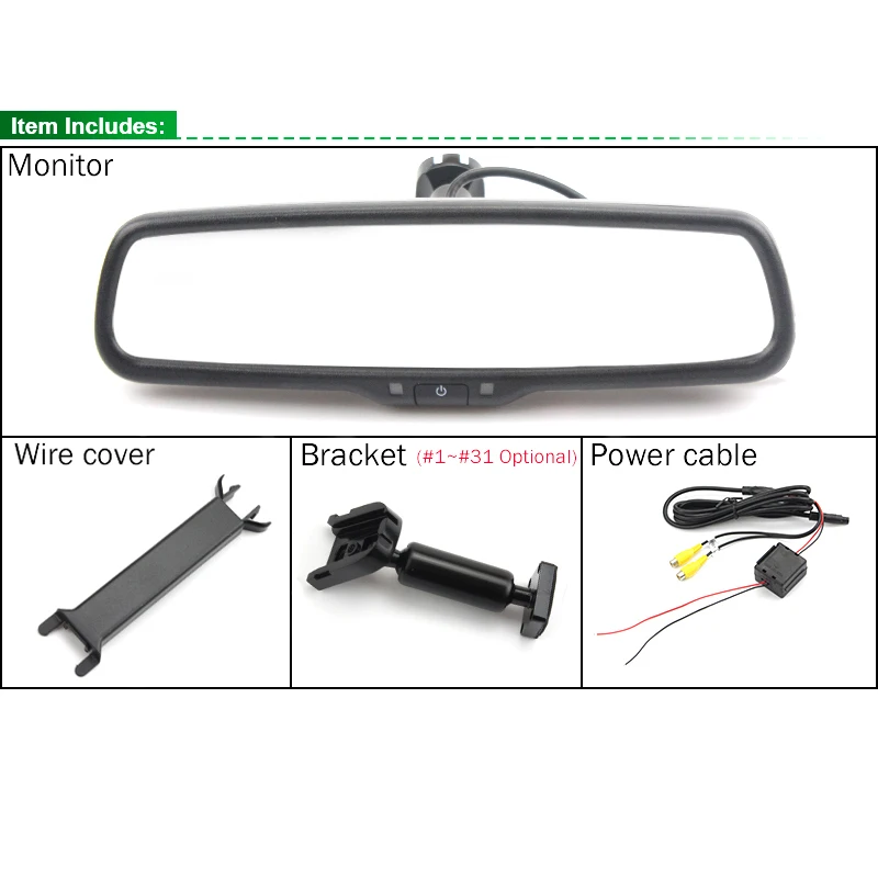 Зеркало монитор для Toyota Kia Hyundai Nissan 4 3 дюйма TFT HD 800*480|lcd monitor temperature|lcd unitmonitor lcd viewsonic |