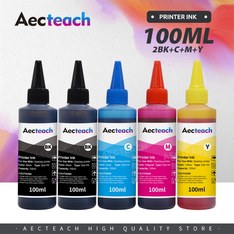 Aecteach 400ml Universal Refill Ink kit for Epson Canon HP Brother Inkjet Printer CISS Cartridge Printer Ink
