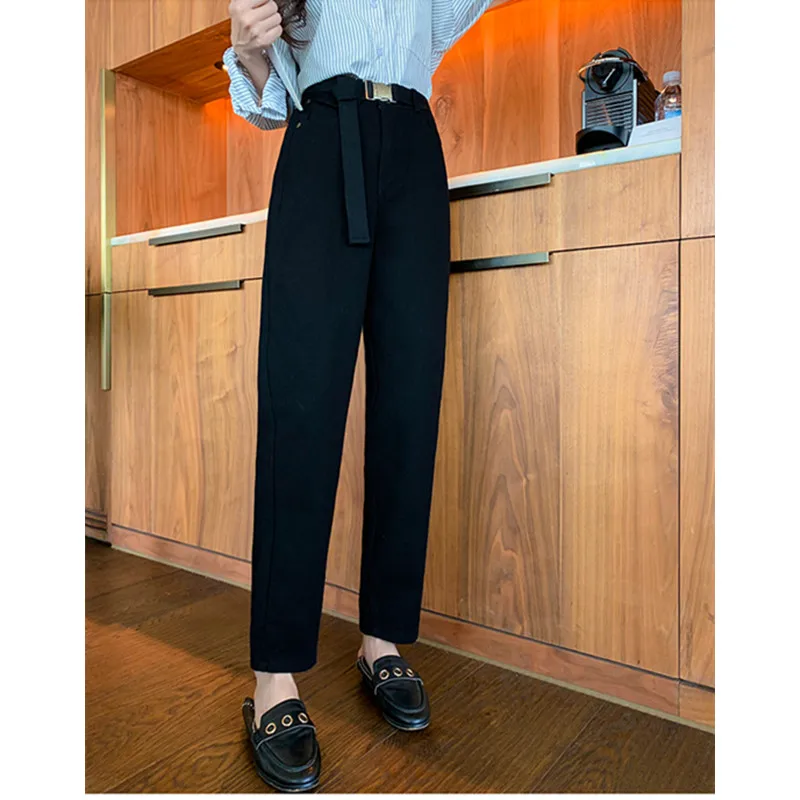 JUJULAND уличная одежда брюки карго Женские повседневные джоггеры черные с высокой талией свободные женские брюки корейский стиль женские брюки 1106
