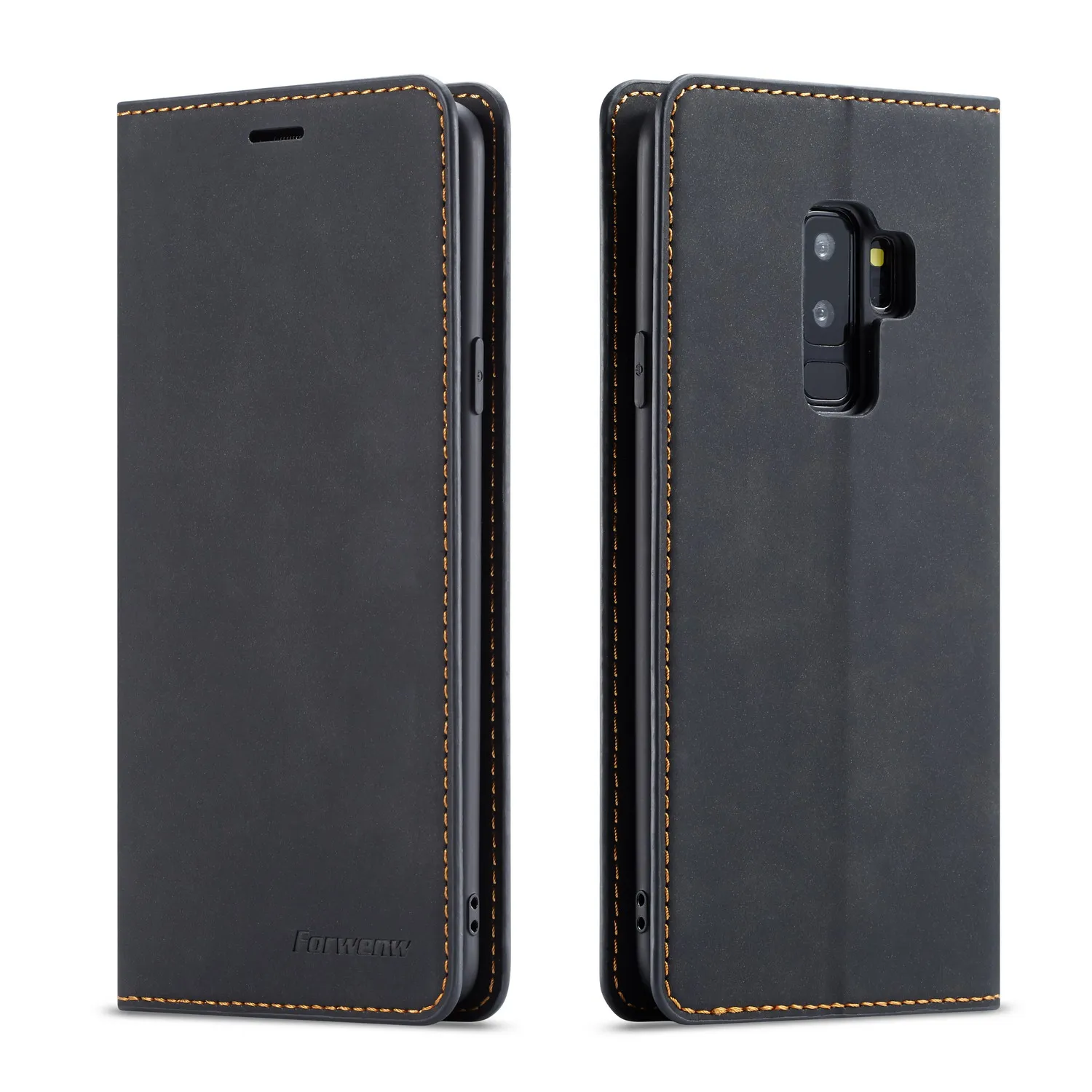 Black Для samsung Galaxy S9 чехол NOTE 9 8 S8 Plus Iphone X XR XS MAX 8 7 6 6S Plus чехол-подставка Кошелек Флип Кредитная карта кожаный чехол - Цвет: Black