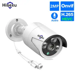 Hiseeu 1080 P POE IP Камера 2.0MP пуля H.265 CCTV Камера Водонепроницаемый IP66 Крытый Открытый охранных системах видеонаблюдения ONVIF
