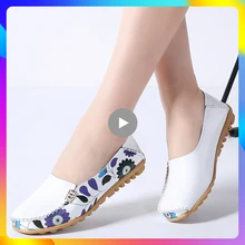 Женские повседневные лоферы; обувь на плоской подошве; женская обувь из натуральной кожи без застежки; балетки на плоской подошве; мягкая удобная обувь для мам; обувь для кормления; 170