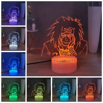 

JIRAIYA 3D Creative Table Lamp, Japanese Anime Naruto LED Night Light for kids, 7 colors Desk Lamp Decor, Best Children Lamp