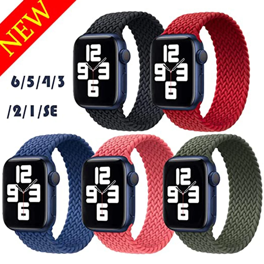 Новый нейлоновый эластичный ремень для наручных часов Apple Watch версии 44 мм 40 38 42
