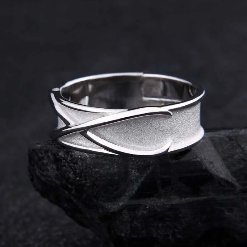 Anime Super Z Goku DBZ Black Adjustable 925 Sterling Silver Time Finger Ring For Women Men Cosplay Jewelry Ring Band Gifts 5