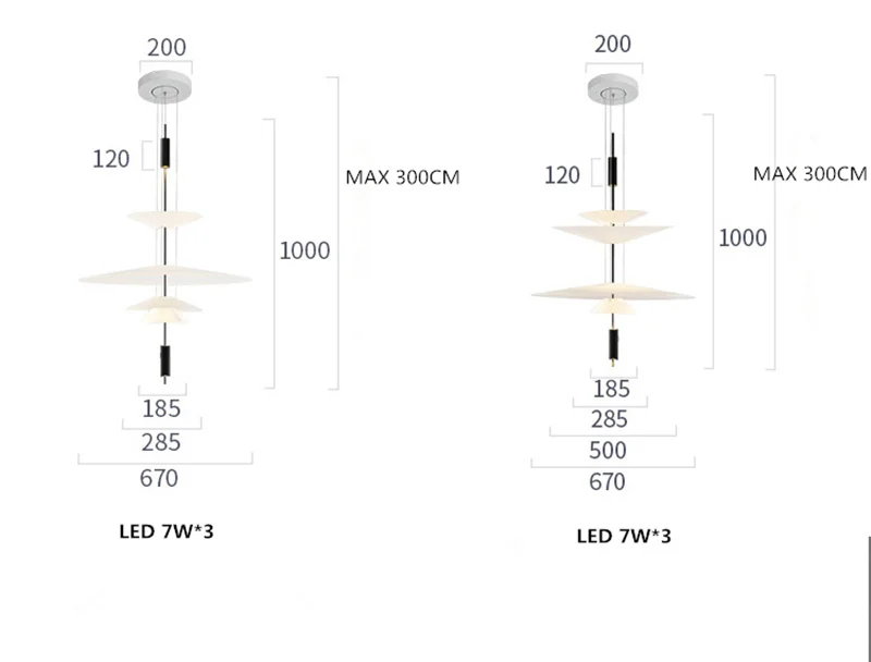 Description Picture 4 of itemNordic Acrylic Umbrella LED Pendant Lights UFO Shape Hanglamp Spain Art Designer Living Room Restaurant Hanging Light Fixtures
