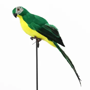 

Beautiful Simulated Parrot Foam Home Handmade Bird Figurine Ornament Animal Statues Lifelike Garden Lawn Yard Decor Tree