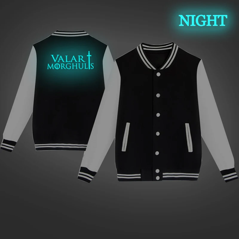 

Women Men O-neck Single Breasted Baseball Jacket Game of Thrones Printed Streetwear Jacket Unisex Harajuku Baseball Windbreaker