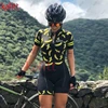 Kafitt Female Cycling Monkey Pink Suit Cycling Outfit Short Bodysuit Cycling Jersey Female Bisiklet Jumpsuit Robe Sets Women's 3
