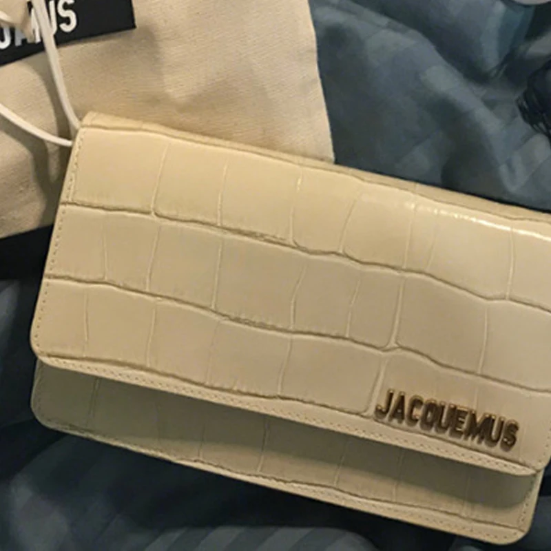 small white CASMOR дизайнерские сумки известного бренда Jacquemus, женские маленькие сумки, модные сумки на плечо с буквенным принтом, женские мини-сумки-мессенджеры - Цвет: small white