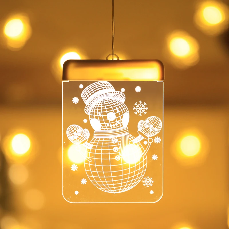 

Battery Power LED Light String Luminous Elk Xmas Tree Bell Snowman Fairy Christmas Garland DIY Curtain Lights Hanging Wall Lamp