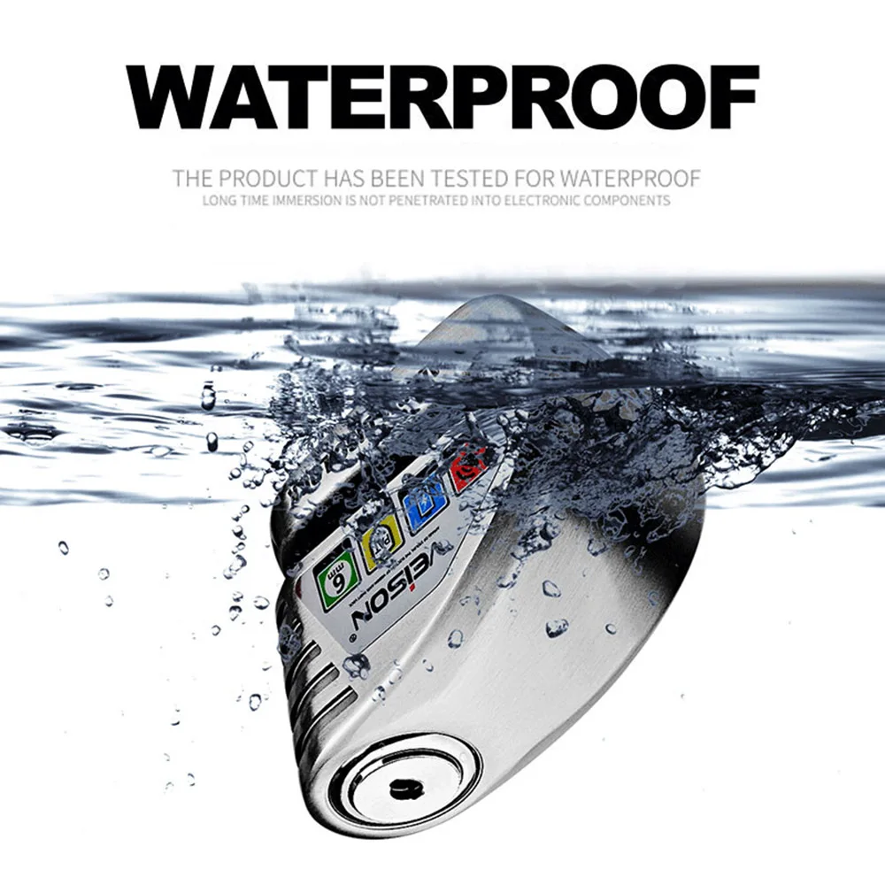 DX8 USB carga advertencia seguridad Bloqueo de disco motocicleta bicicleta alarma bloqueo Scooter i