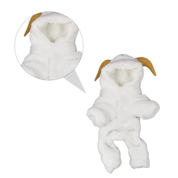 

Halloween Pet Costume Winter White Sheep Cosplay Clothes for Puppy Dog