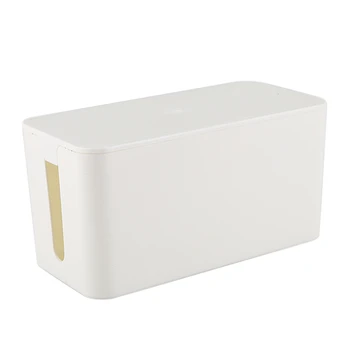 

New ABS Cable Management Box Cord Organizer Kit Cover Conceal Hide Wire Plug Box,White