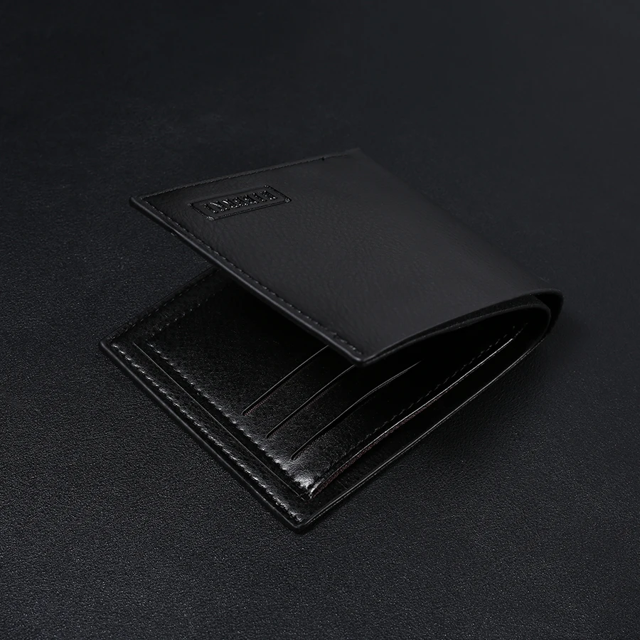 Мужской небольшой кожаный бумажник черный коричневый Премиум PU материал кошелек для монет на молнии монета с держателем для кредитных карт бренд HIBERNI