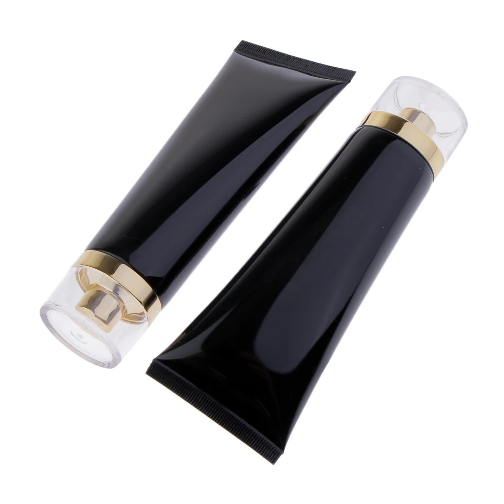 2Pcs 100ml Empty Tubes for Sunscreen Cream Cosmetic Containers Refillable