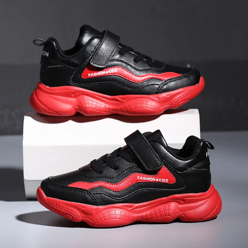 

2019 Autumn & Winter New Style Children Sports Shoes Men's Korean-style Trend Girls Dad Shoes Velcro Students Fashion Shoes