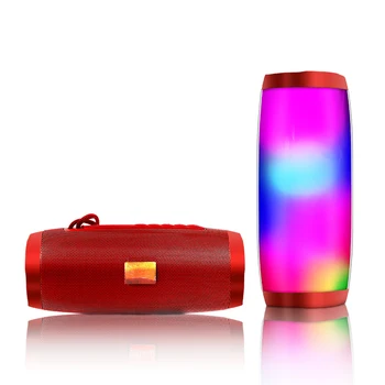 

Column Outdoor Portable bluetooth Wireless 10W LED Waterproof Speakers Stereo Hi-Fi Enhanced Bass Built-in Mic Loudspeaker