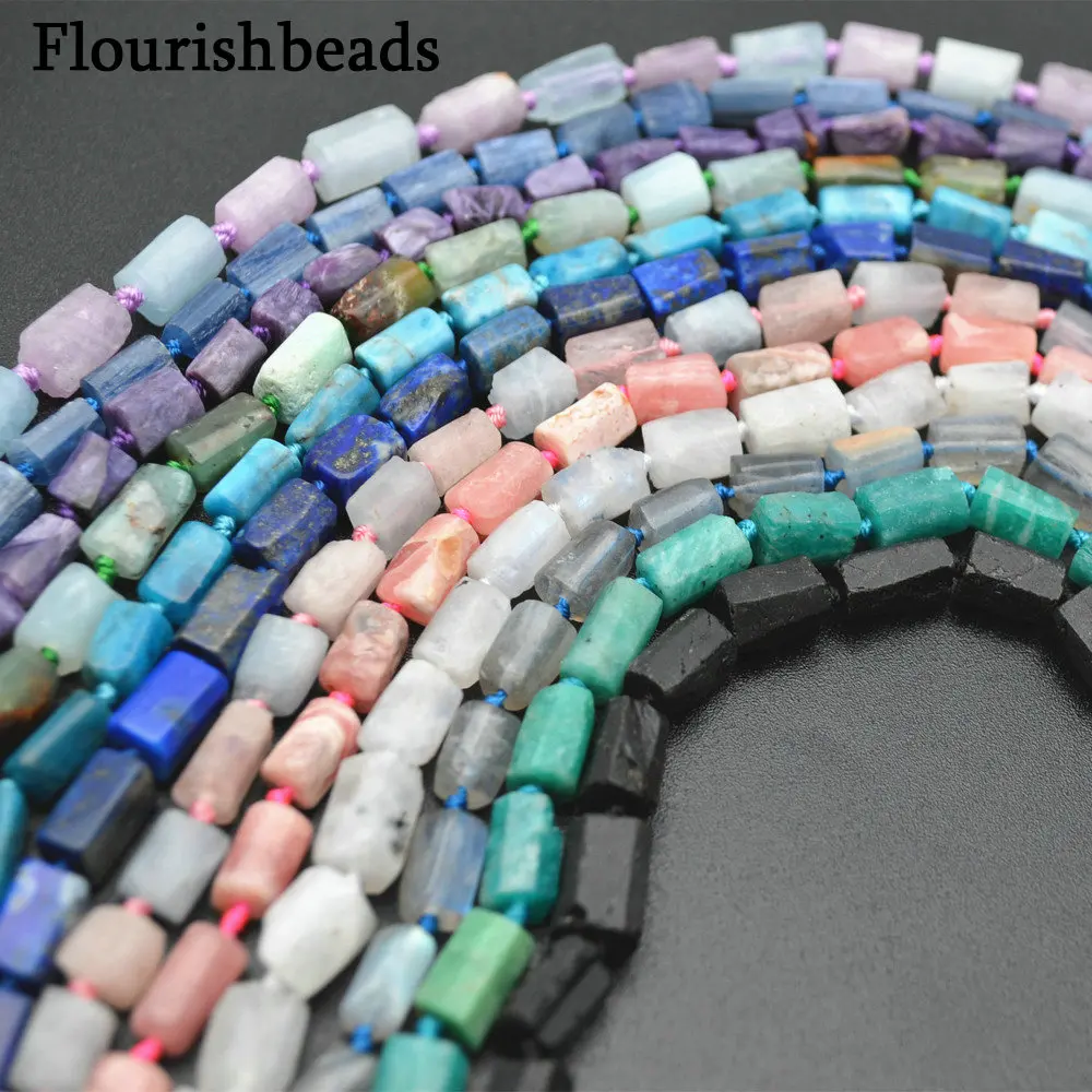 Натуральные драгоценные камни цилиндрическая труба каменные бусины(турмалин/морганит/Чароит/Кианит/Лабрадорит/лунный камень