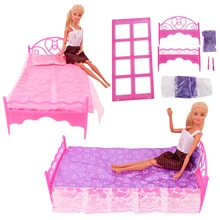 Meubles pour poupée barbie, accessoires de lit de princesse, jouets de mode mignons pour poupée barbie de 11.8 pouces, BJD de 30cm, Miniatures pour maison de poupée 