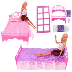 Meubles pour poupée barbie, accessoires de lit de princesse, jouets de mode mignons pour poupée barbie de 11.8 pouces, BJD de 30cm, Miniatures pour maison de poupée 