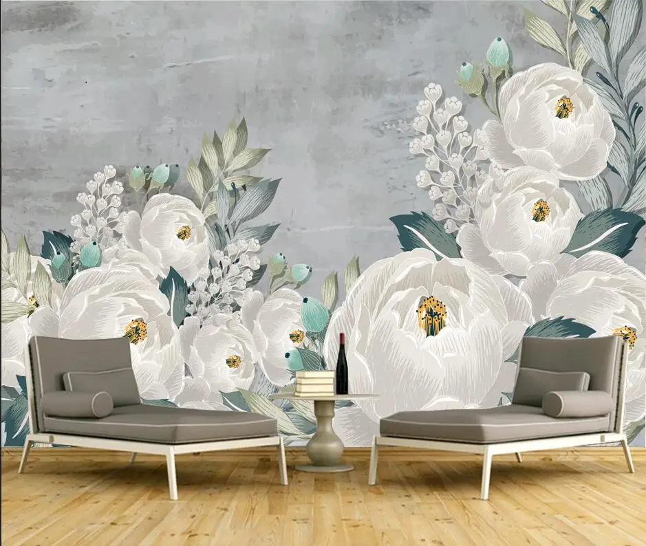 Papel де parede personalizado Фреска современный и minimalista jandim Цветочные pintado а Мао parede-материал impermeagel
